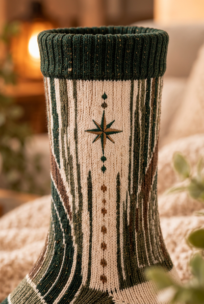 Green cuff star and diamond detail