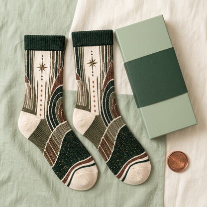 Contour stripe socks overhead hero