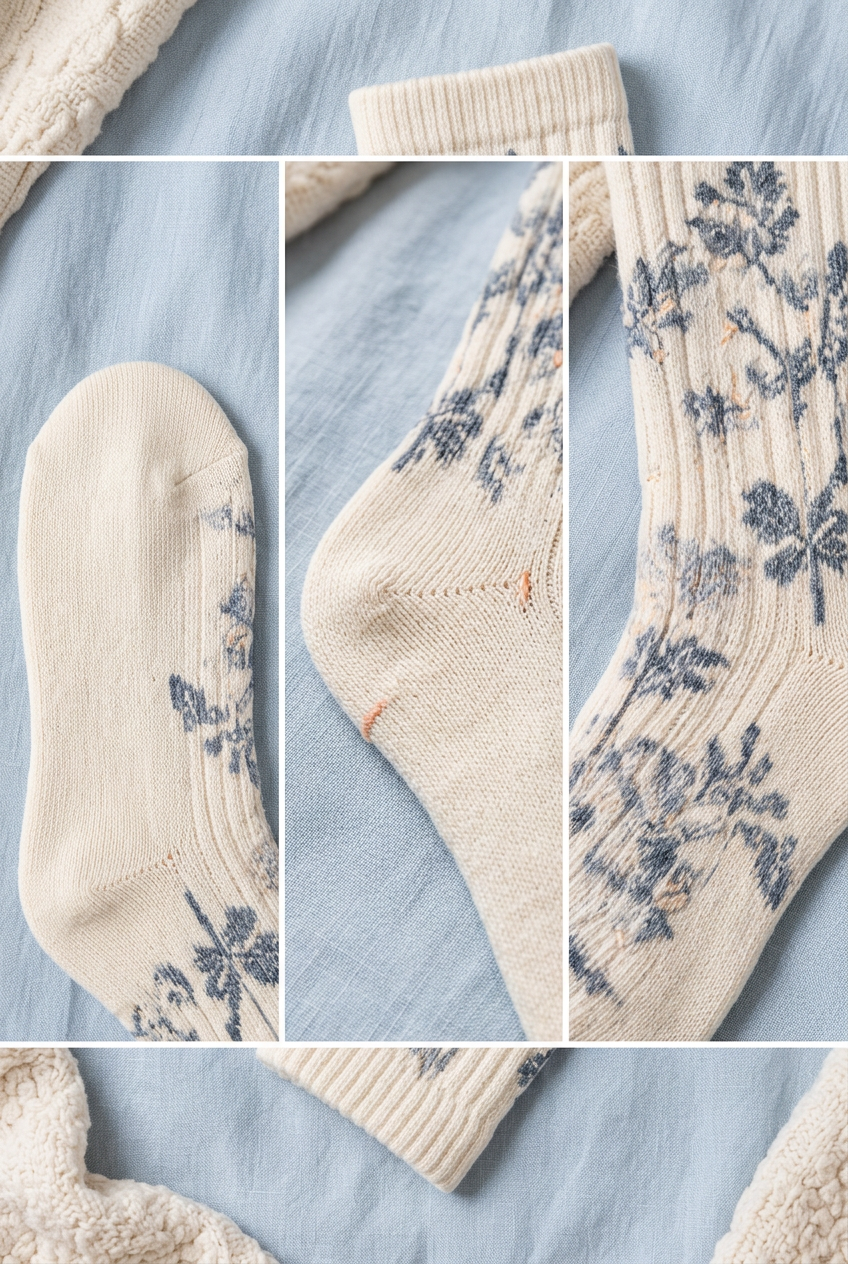 Ivory rounded toe and heel detail