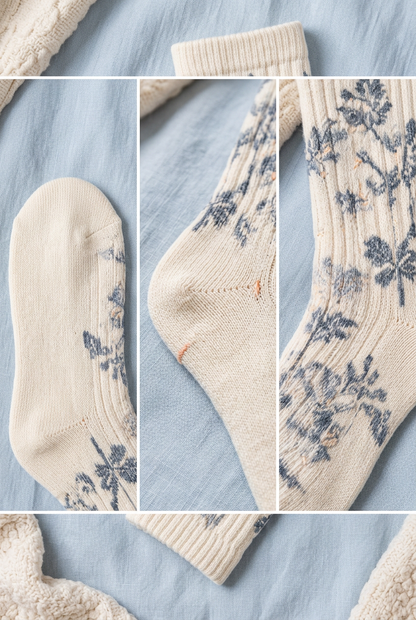 Ivory rounded toe and heel detail